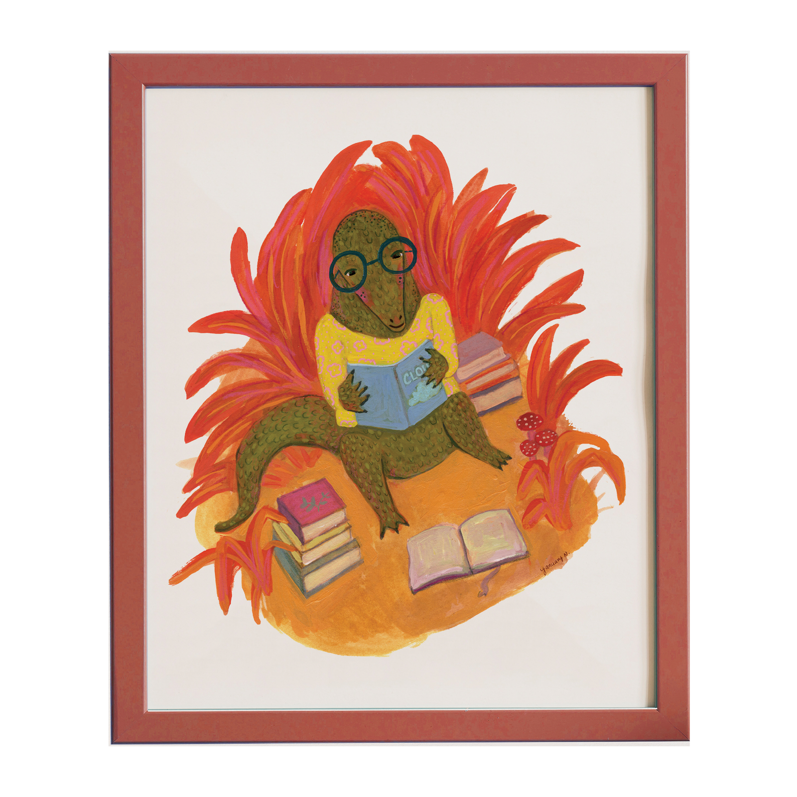 Reading Alligator - Archival Print